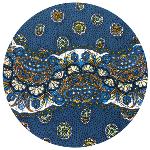 Round Cotton Provencal Tablecloth Blue "Mistraou