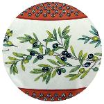 Round Provencal Tablecloth Terracotta "Bastide"