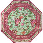 Mint Octogonal Quilted placemat, "Colombes" design