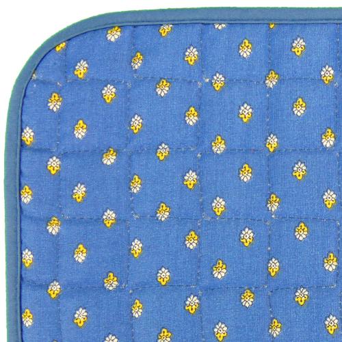 Blue Quilted Potholder - Provencal design Esterel