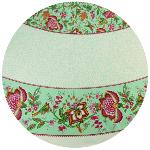 Round Cotton Provencal Tablecloth Mint "Colombes"