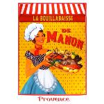 Provencal Cotton Tea Towel, 19 x 26 inches, "La Bouillabaisse" design