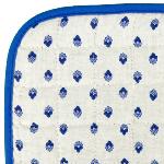 Ecru & Blue Quilted Potholder - Provencal design Esterel