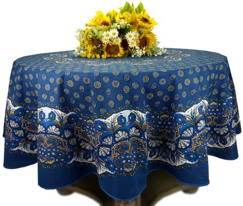 Round Cotton Coated Tablecloth 69