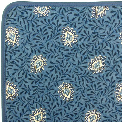 Blue Lotus Quilted Potholder - Provencal design