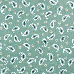 Almond Green Napkin, Provencal design "Volutes", 100% pure cotton