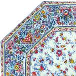 Multicolor Octogonal Quilted placemat, "Country" design