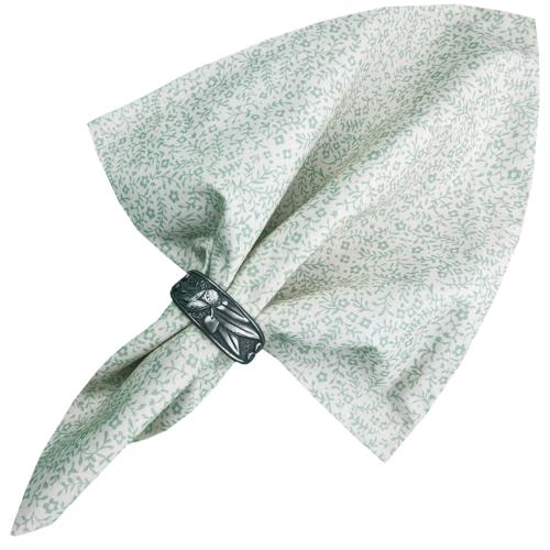 Mint Napkin, Provencal design "Fleur de sel", 100% pure cotton