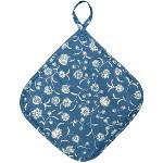 Blue Flors Quilted cotton Potholder - Provencal design