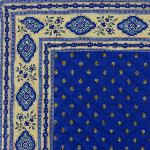 Provencal Quilted Cotton Square Table Mat Blue "Esterel" pattern
