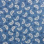 Blue Napkin, Provencal design "Volutes", 100% pure cotton