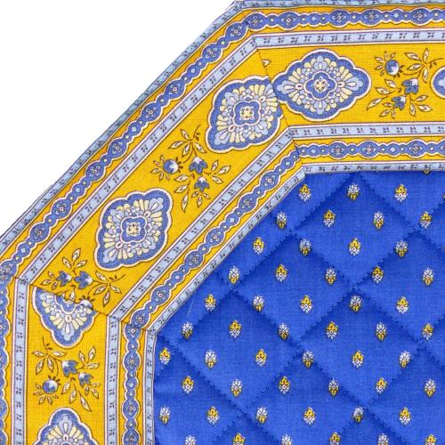 Blue Octogonal Provencal Quilted placemat "Esterel" design