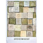 Provencal Cotton Tea Towel, 19 x 26 inches, "Provence soap" design