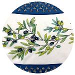 Round Provencal Tablecloth Blue "Bastide"