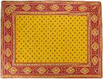 Saffron Rectangle Provencal Quilted placemat, "Esterel" design