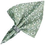 Almond Green Napkin, Provencal design "Volutes", 100% pure cotton